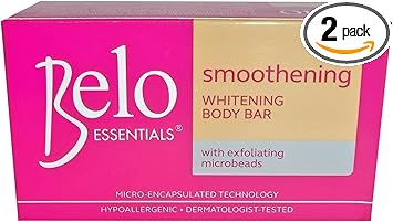 Pack of 2 BELO Essentials Smoothening Whitening Body Bar 2 x 135g pink