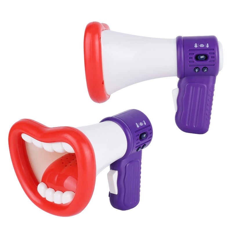 Kids Voice Changer Megaphone Toy Multiple Effects Educational Birthday Party White - Image 4
