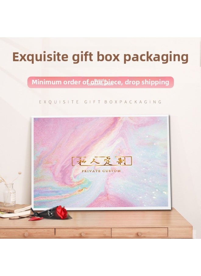 null - Diy Photo Gift Creative Custom Jigsaw Puzzle With Photo Frame Real Girlfriend Photo Private Custom 520 Pieces On Behalf Of Hair-Color:[Shun Feng Postage-Four-Piece Set] -120 Piece Jigsaw Puzzle-Rectangle - Image 1
