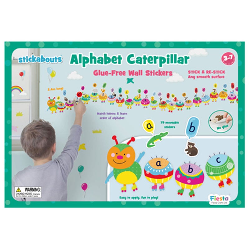 FIESTA CRAFTS Alphabet Caterpillar Wall Stic