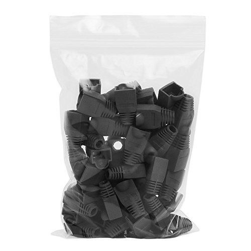 Cmple 50-Pack RJ45 Strain Relief Boots, RJ45 Boots for Cat6, Cat5e Ethernet RJ45 LAN Cable Connector Boots Cover - 50 PCS, Black - Image 3