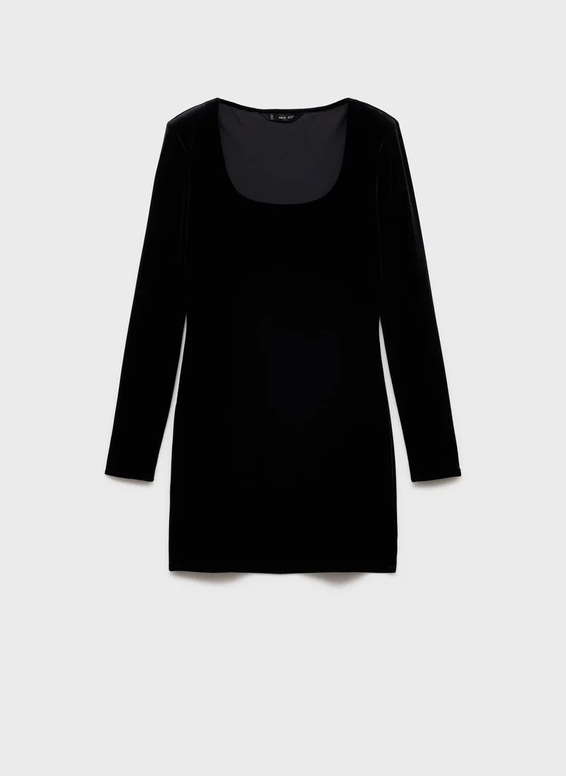 MANGO Velvet Mini Dress