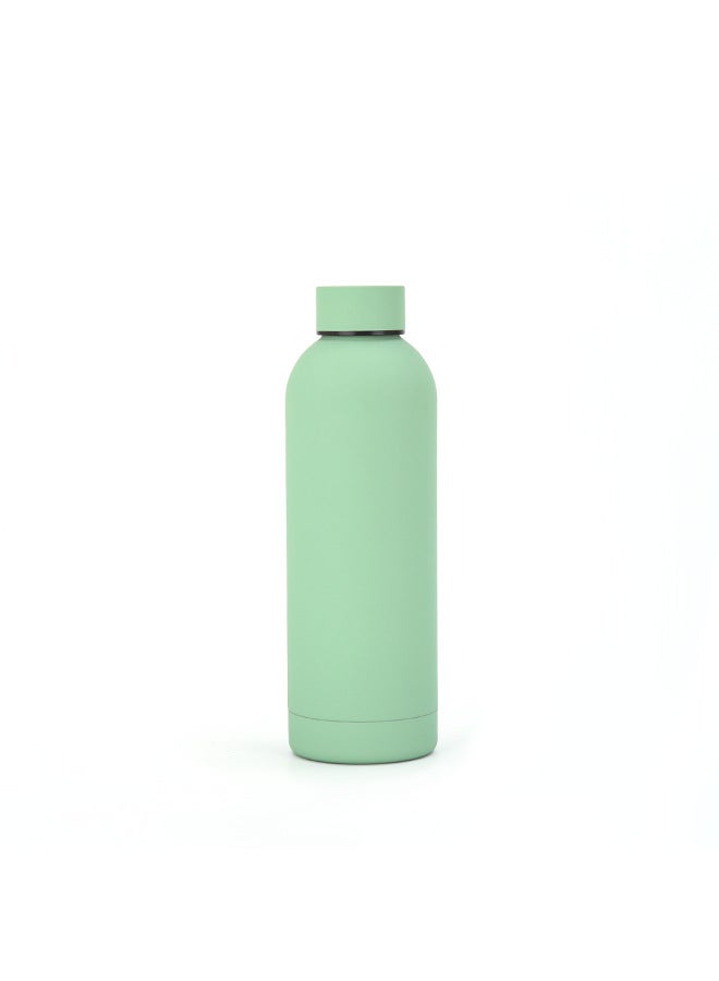 Light Green American Style Simple Small Mouth Bottle 304 Stainless Steel Double Layer Vacuum Thermos Outdoor Portable Sports Water Cup