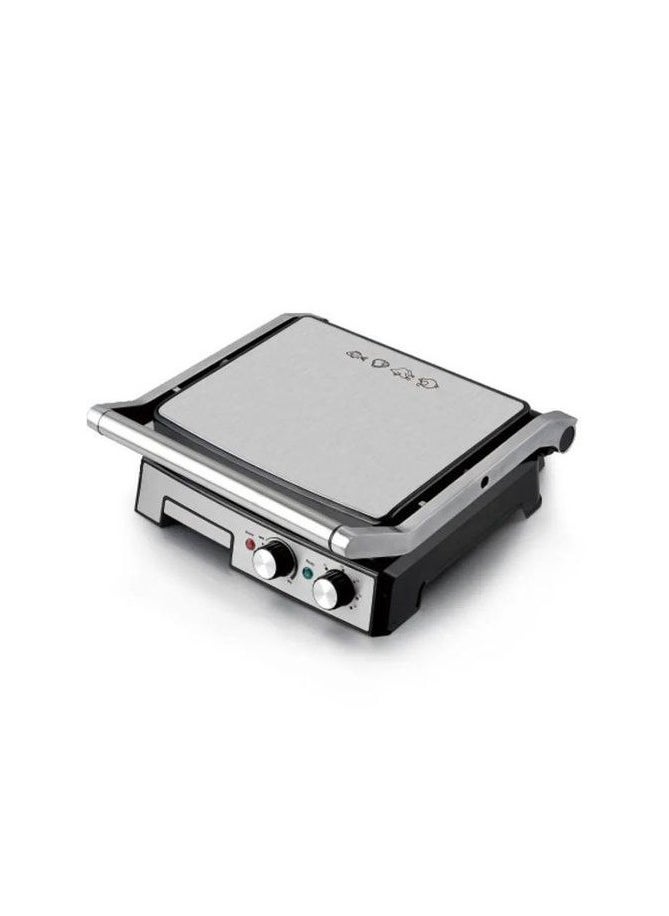 Generic - 3000W Grill and Grill Voltage: 220-240V~50/60Hz Output: 3000W Plate Size: 29*23cm Turn on and Light Ready Cool Touch Base and Handle with Drip Tray with Temperature Control and Timer 90 Degree Open Non-Stick Coating Plate And 180 degrees - Image 1
