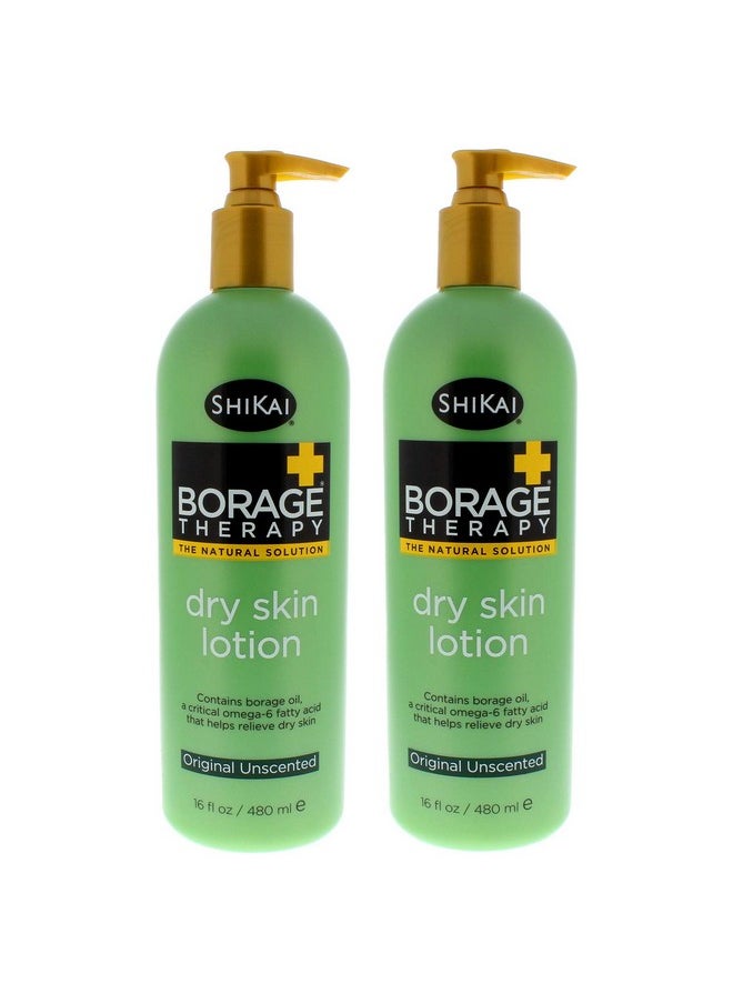 SHIKAI Borage Therapy Dry Skin Lotion Body Moisturizer Unscented Skincare ; Hydrating Lotion For Dry Hands & Body ; With Oatmeal & Shea (16 Oz Pack Of 2)  - Image 2