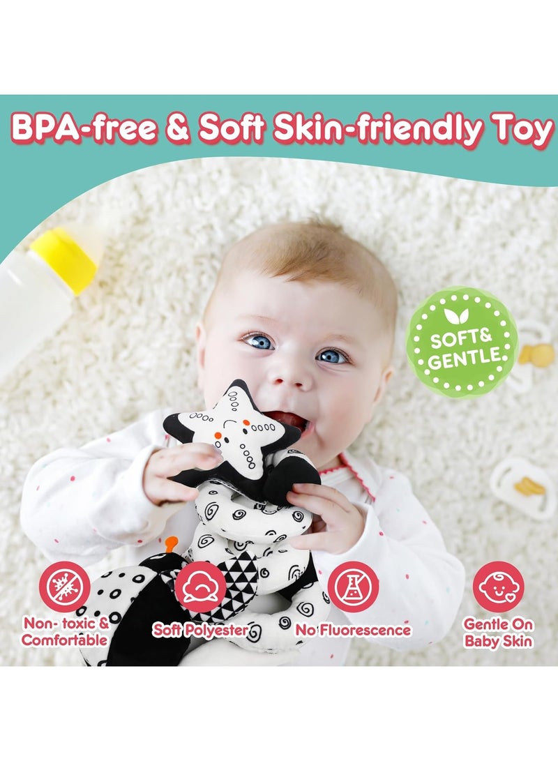 Baby Spiral Hanging Stroller and Car Seat Toys Black and White High Contrast Sensory Toy Newborn Plush Activity Toys Party Favors Quality Gifts for Baby Shower Easter Basket Stuffers -Bug  - Image 5