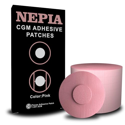 Nepia 30 Pcs Pink CGM Sensor Patches | Waterproof Adhesive for Dexcom G7/Libre1 2 3/Enlite | 14 Days Long-Lasting Protection | Sweatproof Sensor Covers with Comfortable Fit for Active Lifestyle - Image 1