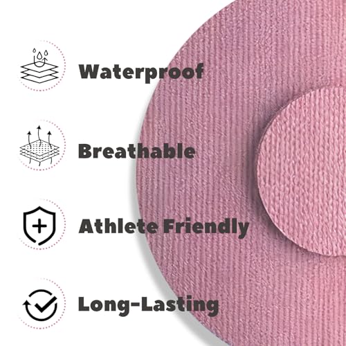 Nepia 30 Pcs Pink CGM Sensor Patches | Waterproof Adhesive for Dexcom G7/Libre1 2 3/Enlite | 14 Days Long-Lasting Protection | Sweatproof Sensor Covers with Comfortable Fit for Active Lifestyle - Image 3