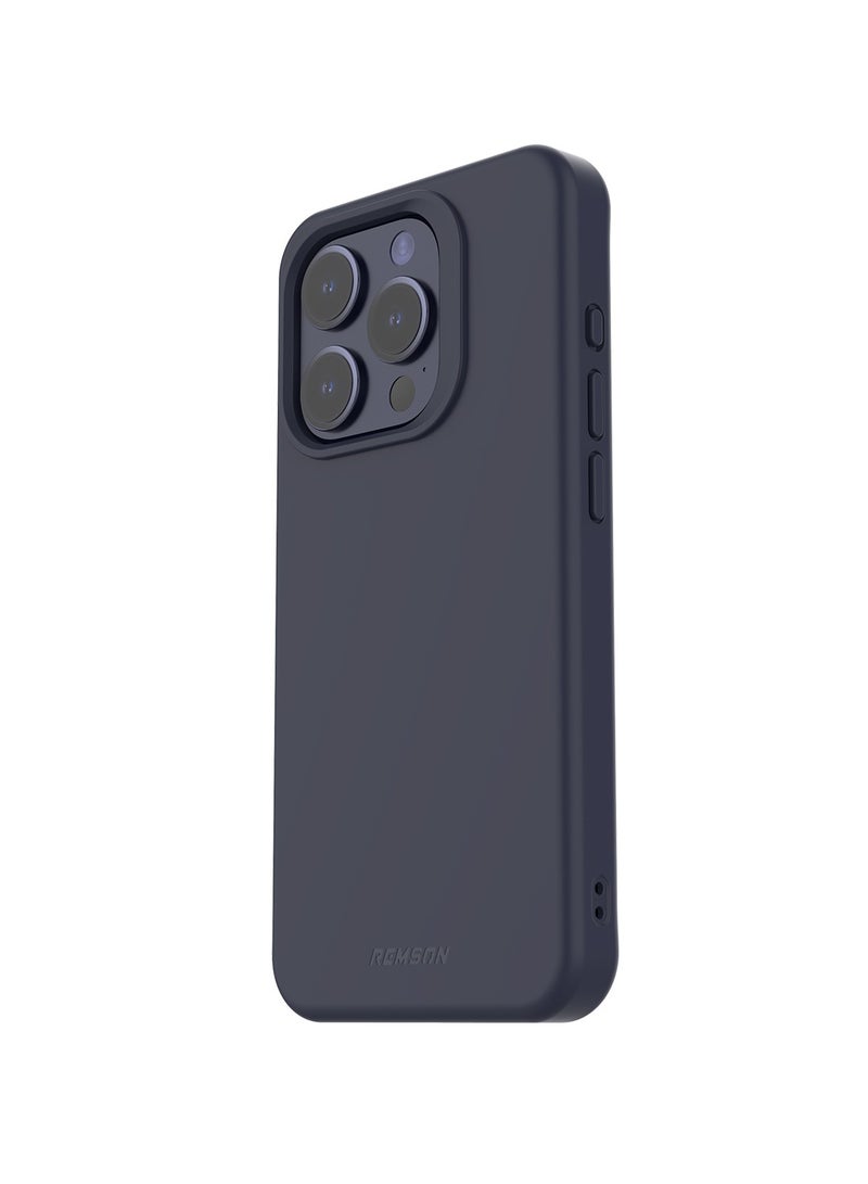 Remson غطاء سيليكوني واقي هجين مغناطيسي من ريمسون ماج-إكس متوافق مع آيفون 15 برو 6.1 بوصة - أزرق منتصف الليل - Image 1