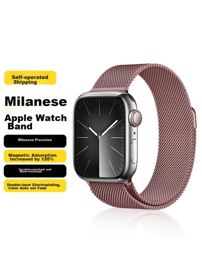 Witgoer Watch Strap , Compatible With Apple Watch, Milanese Loop For Iwatch/s9/8/7ultra2, Steel Band With Magnetic Clasp, Stainless Steel For Men And Women, Se Model - Image 1