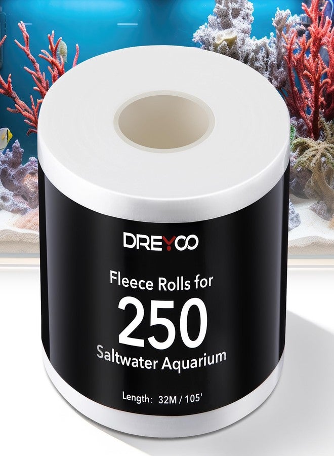 Dreyoo Replacement Fleece Roll, 105 Ft - Easy Install, Superior Filtration for Clean, Clear Reef Tanks - Ideal for Aquarium Enthusiasts, Fit Roller Mat Filter(1 Pack) - Image 1
