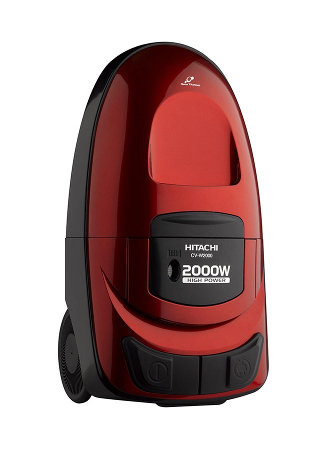 هيتاشي مكنسة كهربائية مزودة بعلبة تخزين بقدرة 2000 وات 6.5 L 2000 W CV-W2000 SS220 RR أحمر ياقوتي/أسود/رمادي - Image 3