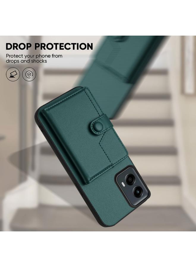 اس-توب جراب لهاتف Motorola Moto G 5G 2024 مزود بحقيبة بطاقات وأزرار وغطاء هاتف مضاد للسرقة بتقنية RFID - Image 4