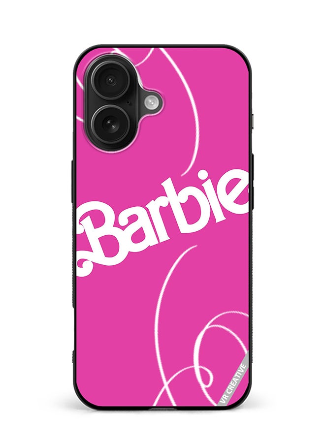 Protective Case Cover For Apple iPhone 16 Plus Barbie Lines Design Multicolour