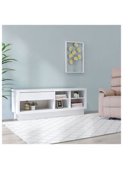 DANUBE HOME Azul TV Cabinet For Up To 65 Inches TV Entertainment Wall Unit Furniture Wooden TV Stand For Living Room Bedroom TV Rack L160xW40xH60 cm White  - Image 2