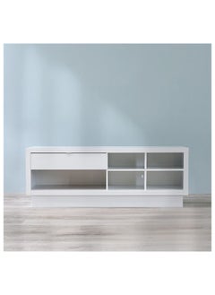 DANUBE HOME Azul TV Cabinet For Up To 65 Inches TV Entertainment Wall Unit Furniture Wooden TV Stand For Living Room Bedroom TV Rack L160xW40xH60 cm White  - Image 3