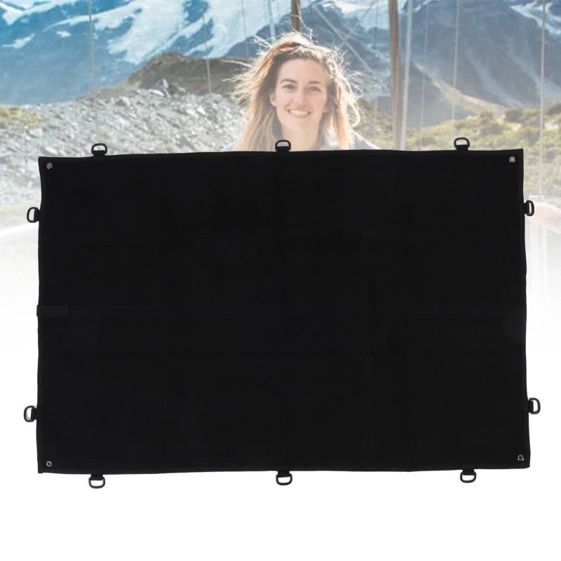 Patch Display Holder Board with Loop Surface Nylon Moral Patch Wall Organizer Storage Holder Panel for Showing Hook and Loop Emblems Patches Black M - Image 2
