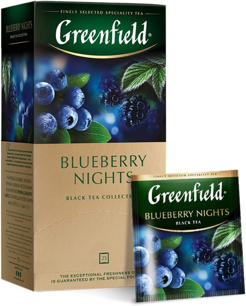 Greenfield Blueberry Nights Black Tea - 25 Teabags - Image 1