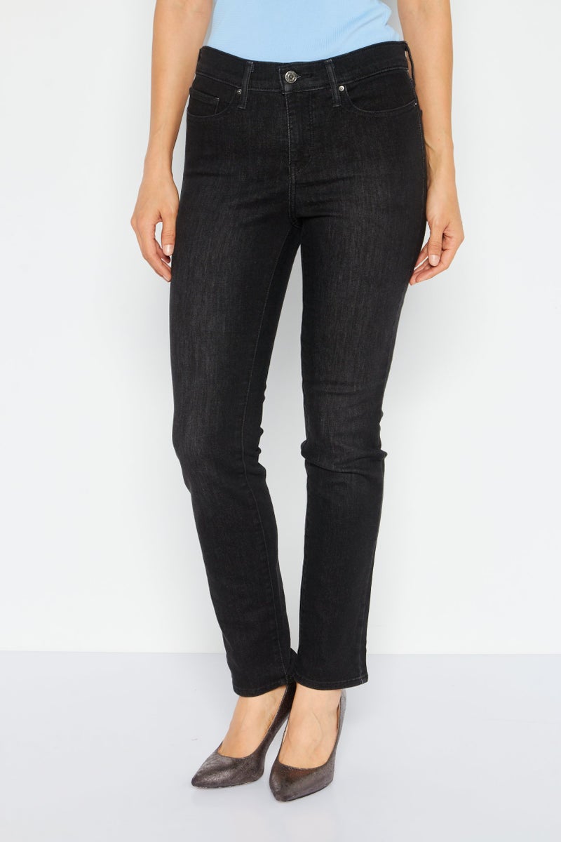 Levi's Women Slim Fit Solid Stretchable Jeans, Black - Image 1