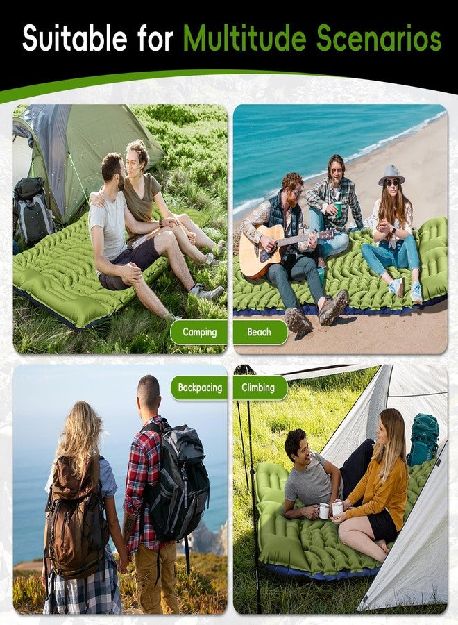 OUTTPLY Double Sleeping Pad, Ultralight Self Inflating Camping Sleeping Pad for 2 Person with Pillow, Built-in Foot Pump, Portable Camping Mat for Backpacking, Hiking, Beach, Travel Tent - Image 4
