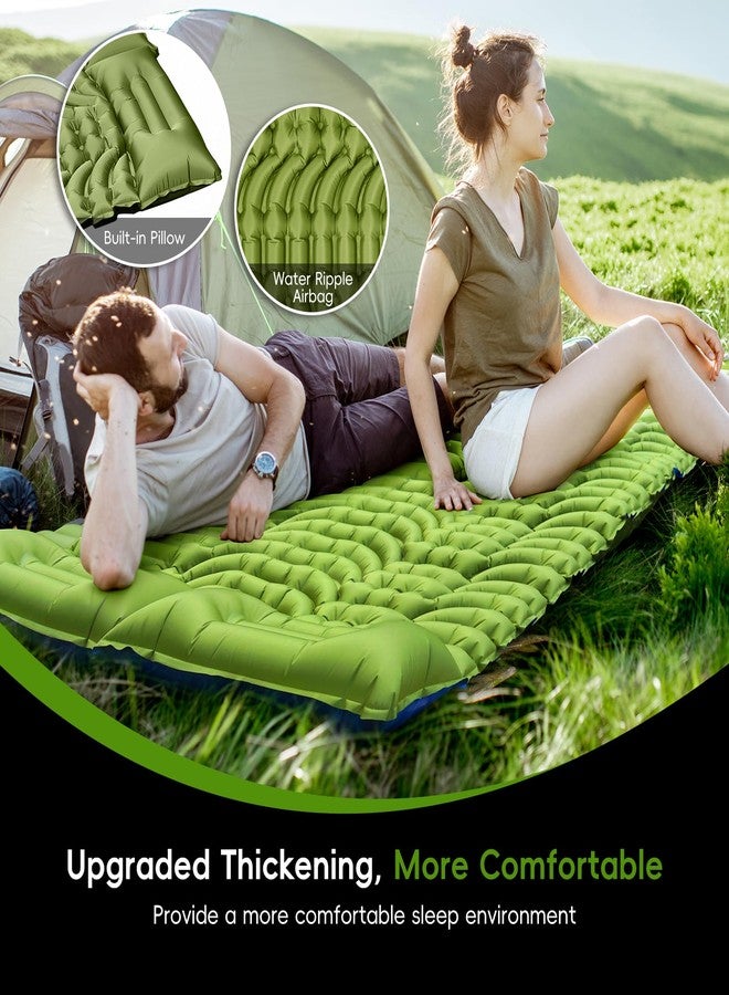 OUTTPLY Double Sleeping Pad, Ultralight Self Inflating Camping Sleeping Pad for 2 Person with Pillow, Built-in Foot Pump, Portable Camping Mat for Backpacking, Hiking, Beach, Travel Tent - Image 3