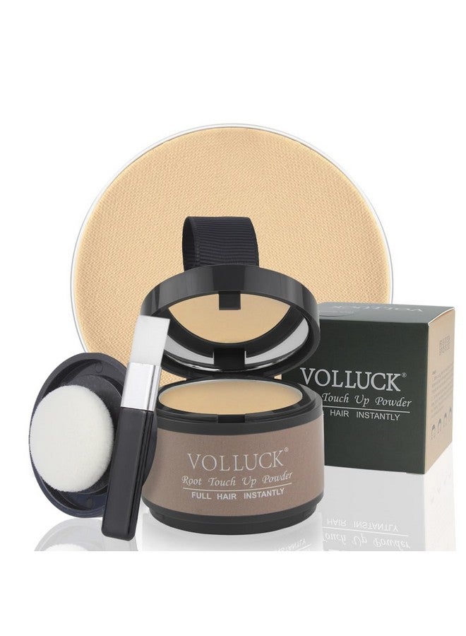 فولوك بودرة تظليل خط الشعر من VOLLUCK Root Touch Up، بودرة تظليل خط الشعر Root Touch Up للشعر الخفيف للنساء والرجال، البقع الصلعاء، الحواجب، خط اللحية، أشقر متوسط - Image 1