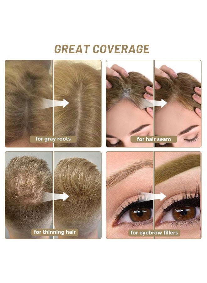 فولوك بودرة تظليل خط الشعر من VOLLUCK Root Touch Up، بودرة تظليل خط الشعر Root Touch Up للشعر الخفيف للنساء والرجال، البقع الصلعاء، الحواجب، خط اللحية، أشقر متوسط - Image 4