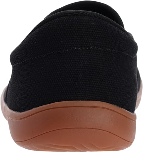 WHITIN Slip on Barefoot Sneakers Men Wide Toe Box Canvas Minimalist Zero Drop Sole Shoes Size 11 Width 11W Classic Walking Outdoor Black Gum 45 - Image 4