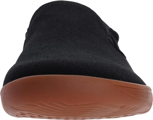 WHITIN Slip on Barefoot Sneakers Men Wide Toe Box Canvas Minimalist Zero Drop Sole Shoes Size 11 Width 11W Classic Walking Outdoor Black Gum 45 - Image 2