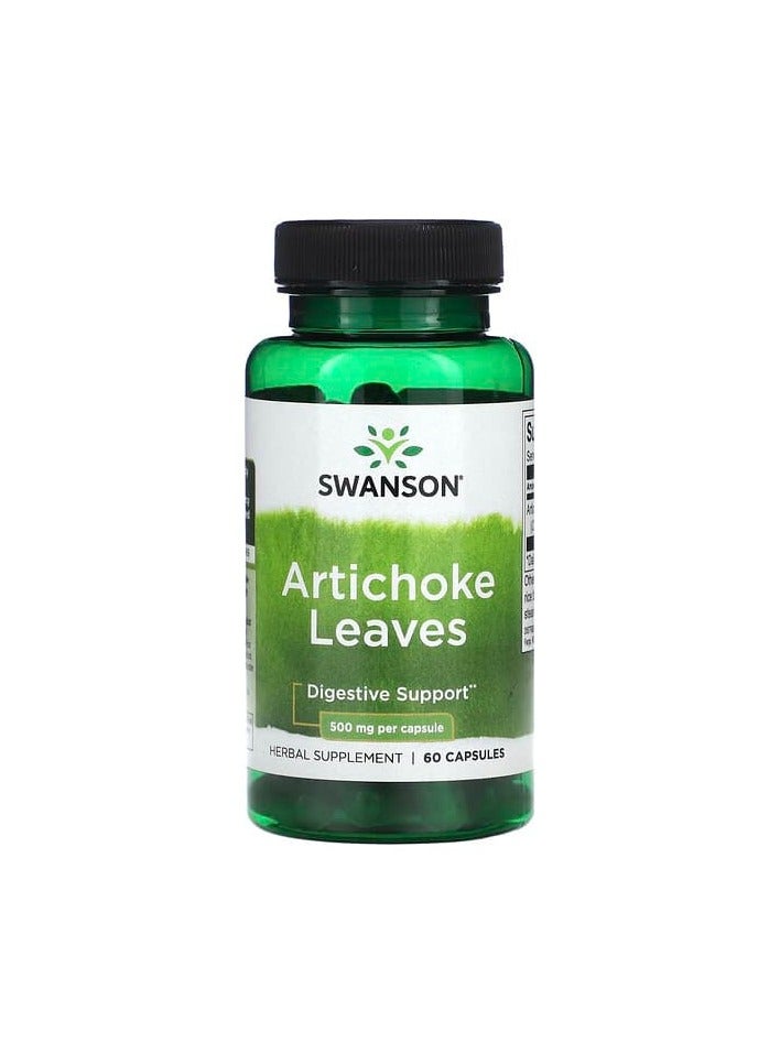 SWANSON Artichoke Leaves, 500 mg, 60 Capsules
