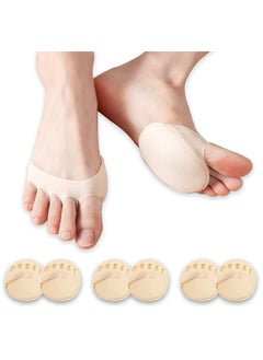 Kimaya Metatarsa Foot Pads Reusable Soft Ball of Foot Cushions Forefoot Pads for Women Prevention Pain Relief Honeycomb Fabric Foot Pads 1 Pair  - Image 1
