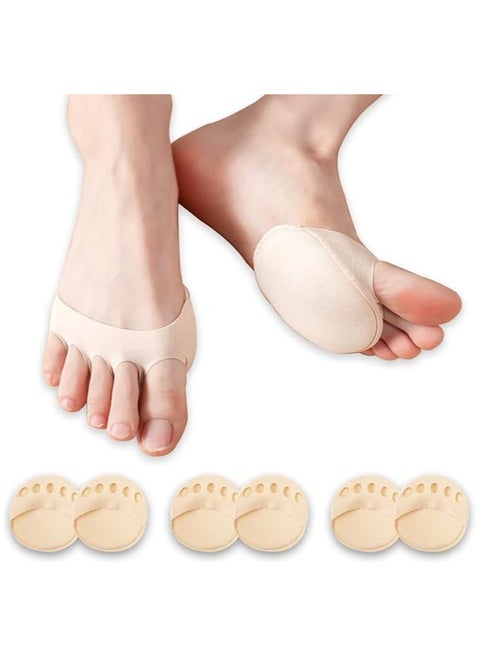 Metatarsa Foot Pads Reusable Soft Ball of Foot Cushions Forefoot Pads for Women Prevention Pain Relief Honeycomb Fabric Foot Pads 1 Pair