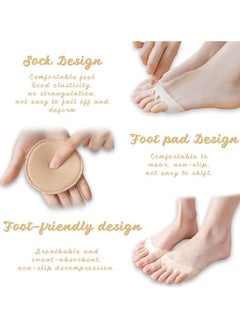 Kimaya Metatarsa Foot Pads Reusable Soft Ball of Foot Cushions Forefoot Pads for Women Prevention Pain Relief Honeycomb Fabric Foot Pads 1 Pair  - Image 2