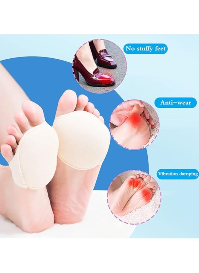 Metatarsa Foot Pads Reusable Soft Ball of Foot Cushions Forefoot Pads for Women Prevention Pain Relief Honeycomb Fabric Foot Pads 1 Pair