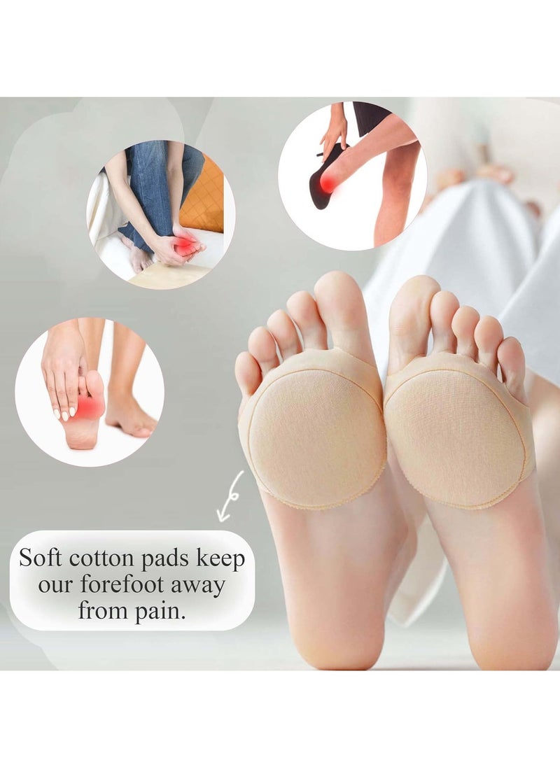 Metatarsa Foot Pads Reusable Soft Ball of Foot Cushions Forefoot Pads for Women Prevention Pain Relief Honeycomb Fabric Foot Pads 1 Pair