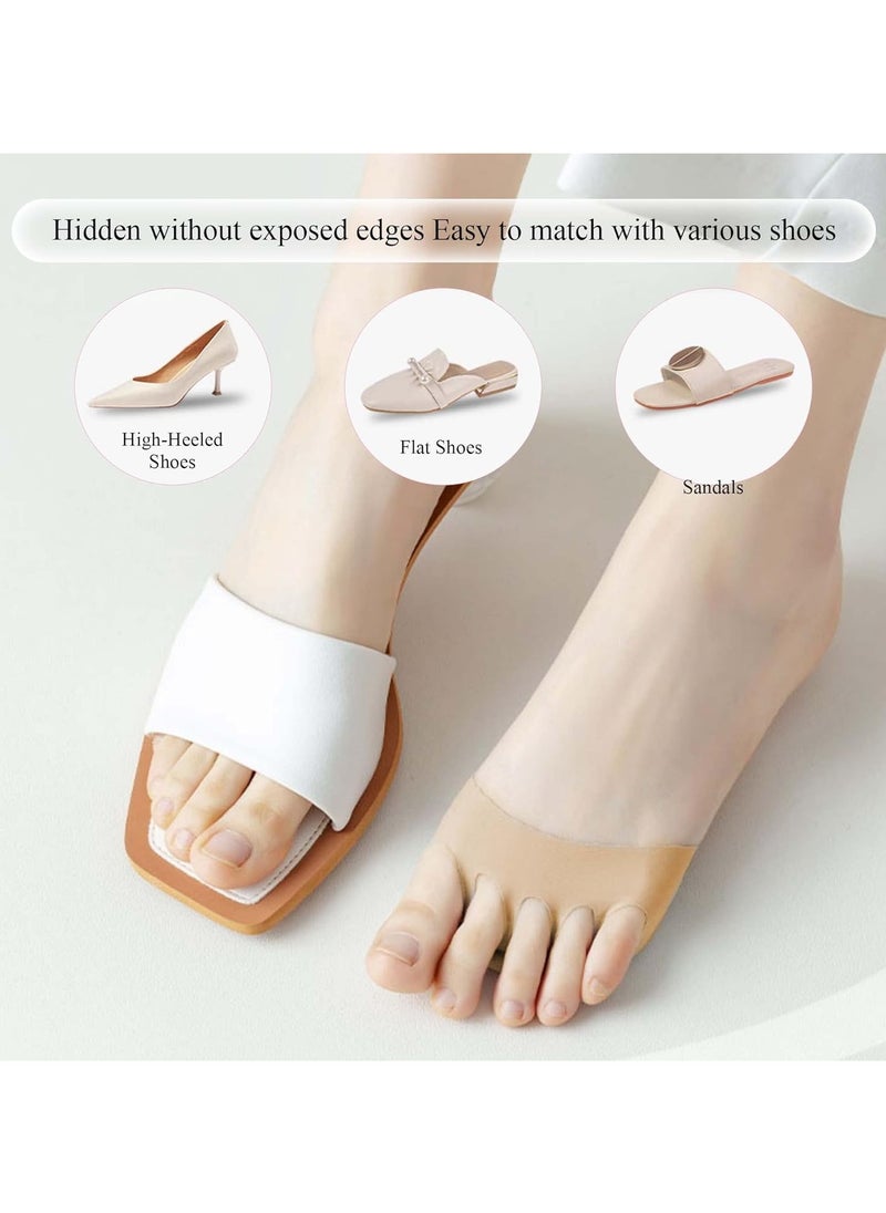 Metatarsa Foot Pads Reusable Soft Ball of Foot Cushions Forefoot Pads for Women Prevention Pain Relief Honeycomb Fabric Foot Pads 1 Pair