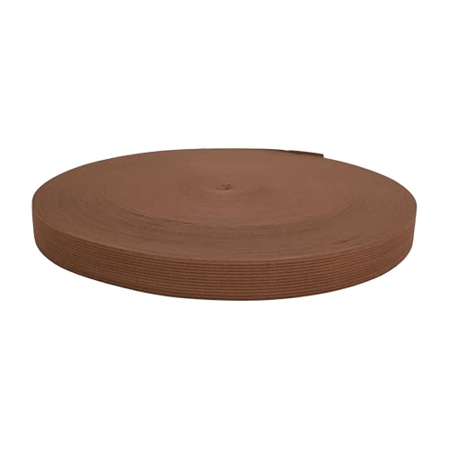 Mandala Crafts Wide 1/4 Inch Brown Elastic Bands Spool for Pants Waistbands Sewing and DIY Crafts, 153 YD Stretchy Flat Fabric Strap Knit Elastic Band for Wig - Image 3