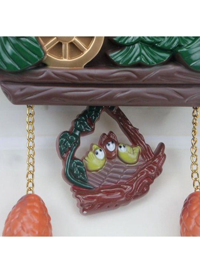 إسكدنيا Cuckoo Clock,Wall Clock,Tree House Wall Clock Art Vintage Home Bird House Antique Decor Cottage Decoration Traditional Chalet Hanging Forest Retro Handmade Grandfather Garden Family - Image 4