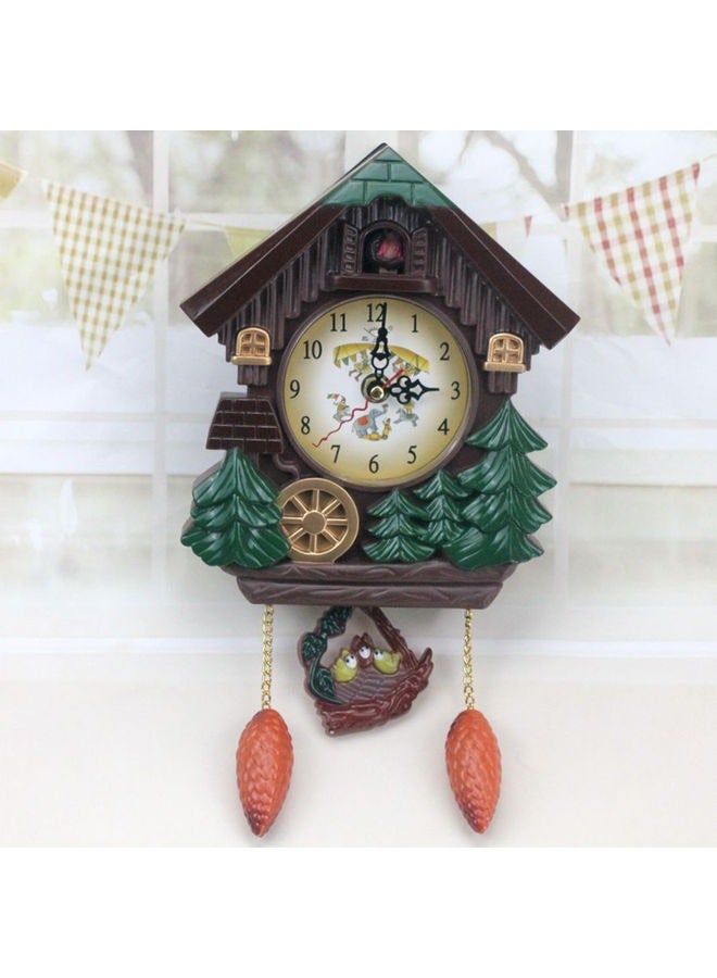 إسكدنيا Cuckoo Clock,Wall Clock,Tree House Wall Clock Art Vintage Home Bird House Antique Decor Cottage Decoration Traditional Chalet Hanging Forest Retro Handmade Grandfather Garden Family - Image 2