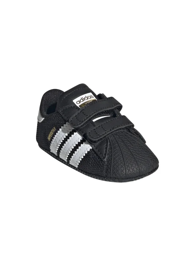adidas حذاء أطفال سوبر ستار كريب يو أسود أوريجينالز