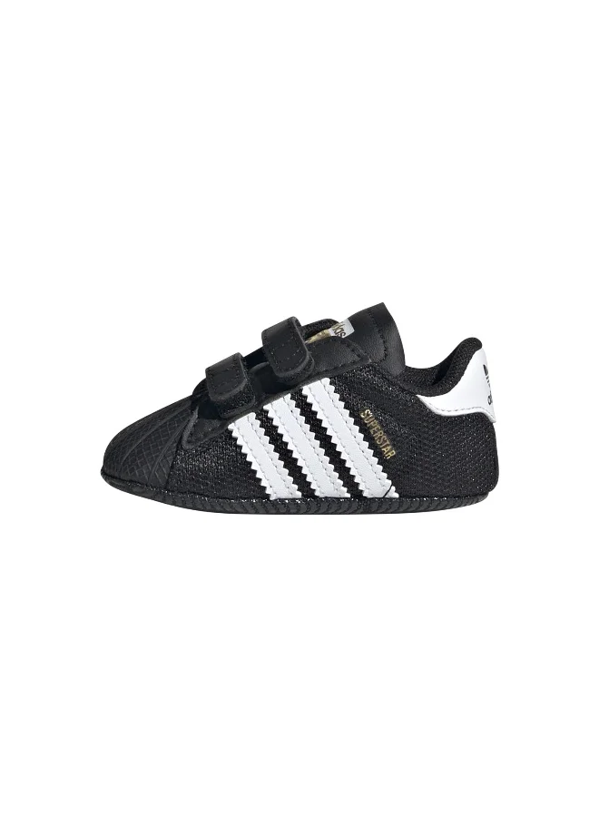 adidas حذاء أطفال سوبر ستار كريب يو أسود أوريجينالز