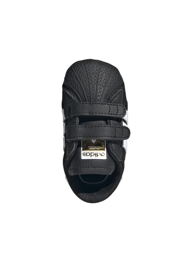 adidas حذاء أطفال سوبر ستار كريب يو أسود أوريجينالز