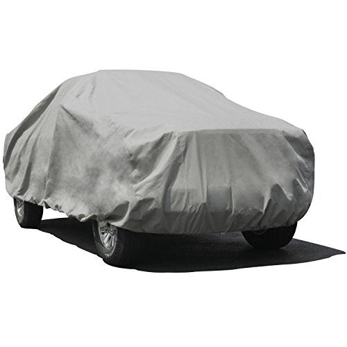 Budge TRB-3 Rain Barrier Truck Cover, Outdoor, Waterproof, Breathable, Truck Cover fits Trucks up to 217" L x 70" W x 60" H, Gray - Image 1
