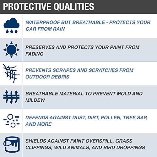 Budge TRB-3 Rain Barrier Truck Cover, Outdoor, Waterproof, Breathable, Truck Cover fits Trucks up to 217" L x 70" W x 60" H, Gray - Image 2