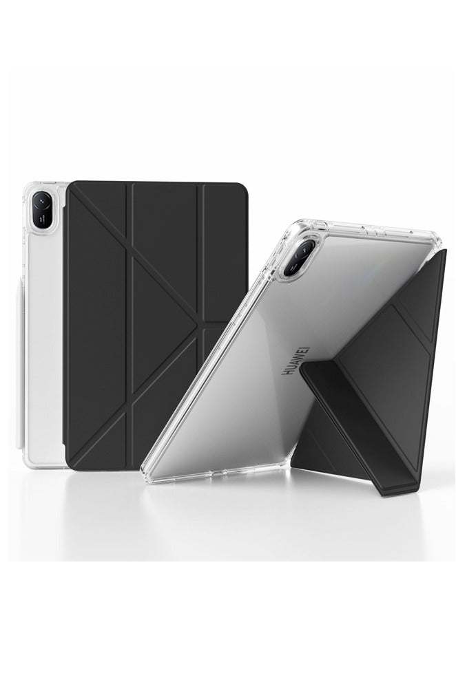 for Xiaomi Redmi Pad 2 11-inch 2025 Case Cover, Triple Fold Y-shaped Design, Multi Angle, Leather Tablet Cover With Pen Slot, Automatic Wake-up/sleep, Black - Image 1