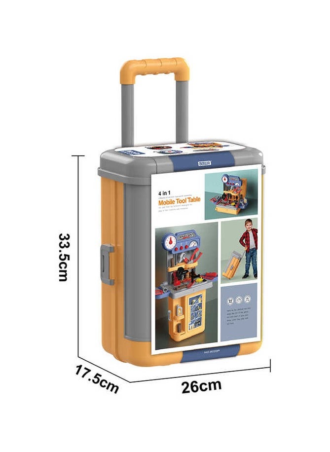 Generic 4 in 1 kid toy tool trolley case table pretend toys house play children plastic interesting tool box toy set for kids  - Image 3