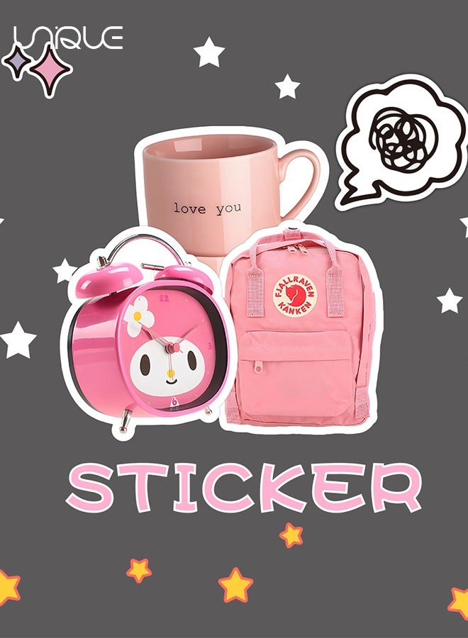 يونيك 60 قطعة من ملصقات السلسلة الوردية - ملصقات فينيل مقاومة للماء لزجاجات المياه كمبيوتر محمول هاتف كمبيوتر غيتار ، هدايا للمراهقين والفتيات والمعجبين - Image 3