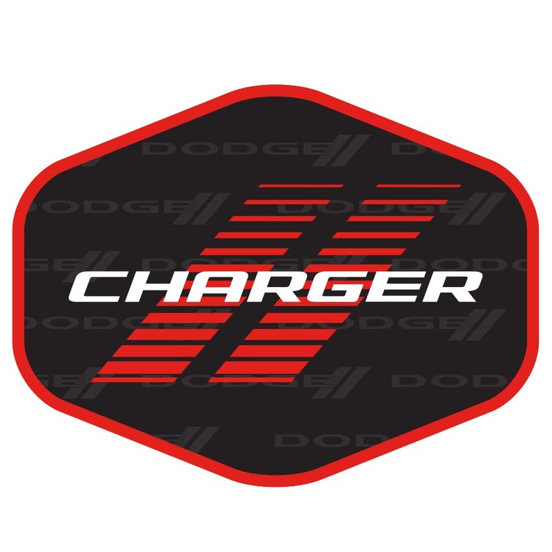 Detroit Shirt Company Detroit Shirt Company Dodge Charger with Faded Rhombus Logo Premium Vinyl Sticker 4" x 3" Made in The USA - Image 2