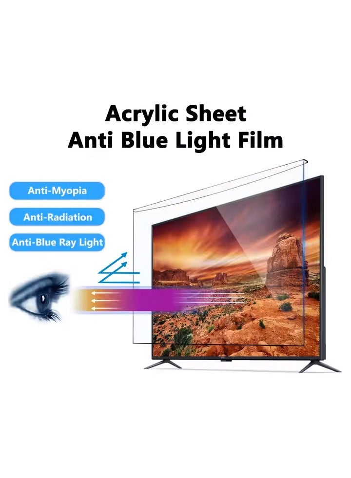 82 inch Clear Acrylic HD 4K TV Screen Protector, Anti-Scratch, Anti-Blue Light with Removable Panel Filter and Anti-Glare  - Image 2