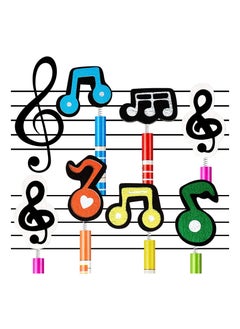 Y&D 12 Pieces Music Themed Pencils Notes Kids Wooden Colorful Stripe with Cartoon Musical Instruments Patterns for School Children Supplies  - Image 5